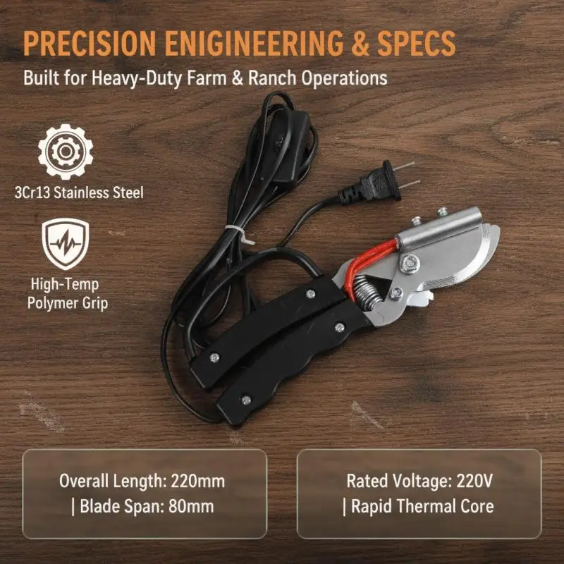 Electric Heated Tail Cutting Pliers Piglet Teeth Cutter Portable Livestock Farm Trimming Tool(1pcs)se