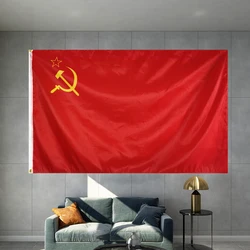 SOVIET USSR RUSSIA National Flag Custom All Over The World Flag 3X5FT 150X90CM Banner Metal Holes Grommets Design Outdoor