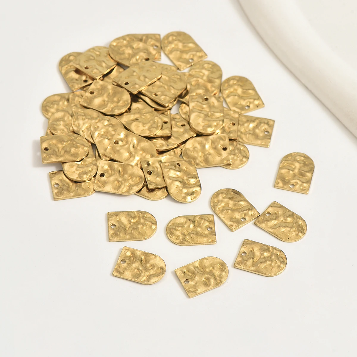 Jc Jewelry & Watches Reviews - 20pcs brass hammer patterned single hole