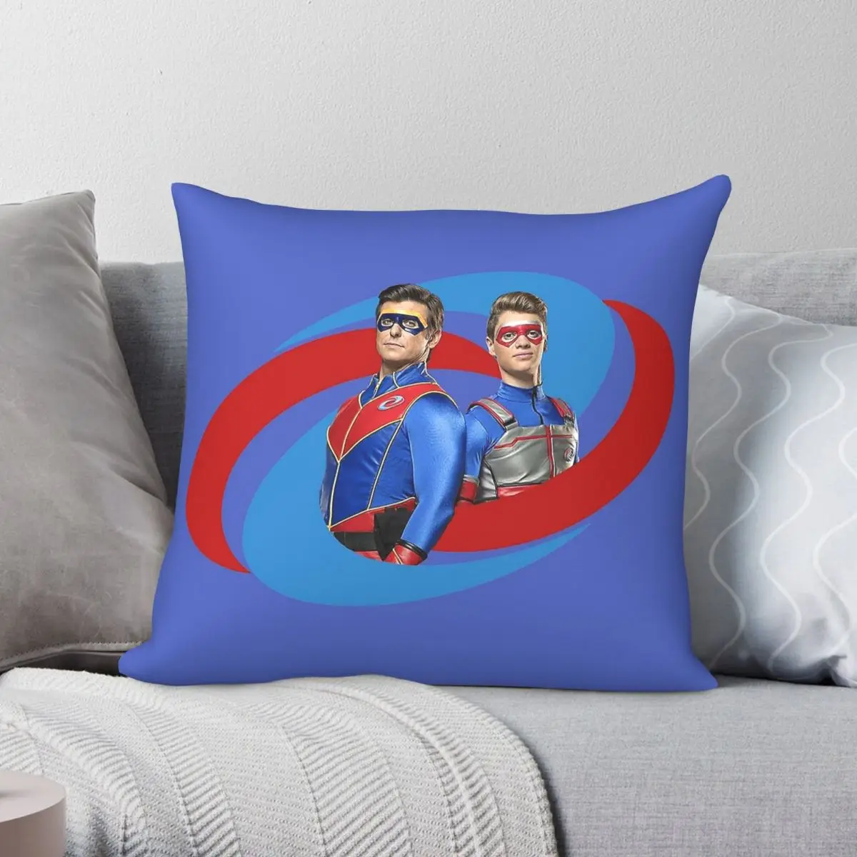 Captain Man And Kid Henry Danger Square Pillowcase Polyester Linen Velvet Creative Decor Throw Pillow Case Room Cushion Cover