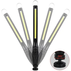 USB Rechargeable COB LED Work Light Portable Magnetic Cordless Inspection Light For Car Repair Home Workshop Emergency