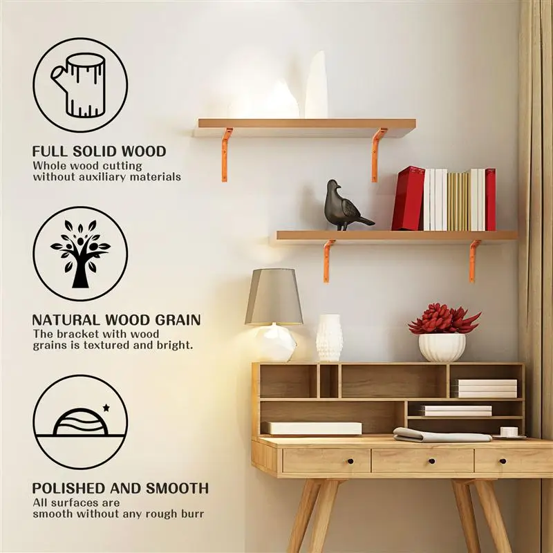 Triangle Wooden Shelf Brackets Wall Corner Brace Brackets Wall Mounted Table Shelf Support Holder Furniture Hardware