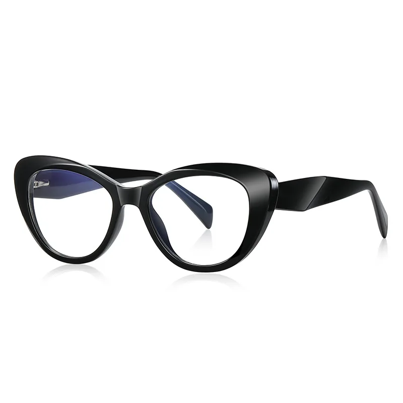 56757 Mode Farbverlauf Optische Brillengestell Frauen Cat Eye Optische Brillengestell Tr90 Federscharnier Flacher Spiegel