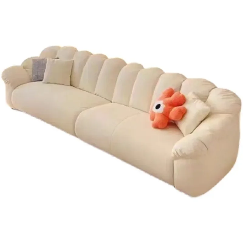 

Cream style Italian minimalist French , light luxury living room cloud sofa