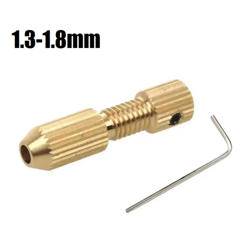 2pcs Mini Drill Chuck Collet Set 2.0mm Shaft Hole Brass Electric Motor Shaft Clamp Small Collet Adapter Fixture Drill Chuck