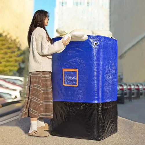 Bolsas de embalaje en movimiento, bolsas de almacenamiento gruesas, resistentes al desgaste, impermeables, a prueba de humedad, bolsas de transferencia de paquetes, cremallera multifuncional