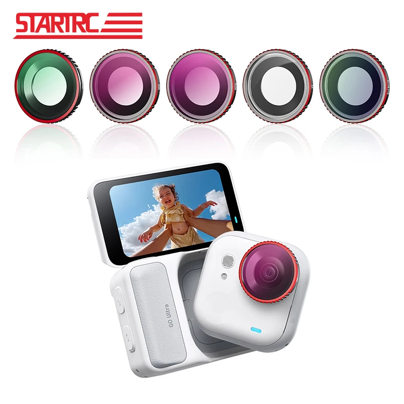 �y�Z�[�����zInsta360 Go Ultra�pSTARTRC�����Y�t�B���^�[�Z�b�g CPL 1/4 �u���b�N�~�X�g ND32 ND64 UV�t�B���^�[�L�b�g Insta360 GO Ultra�J�����A�N�Z�T���[�p