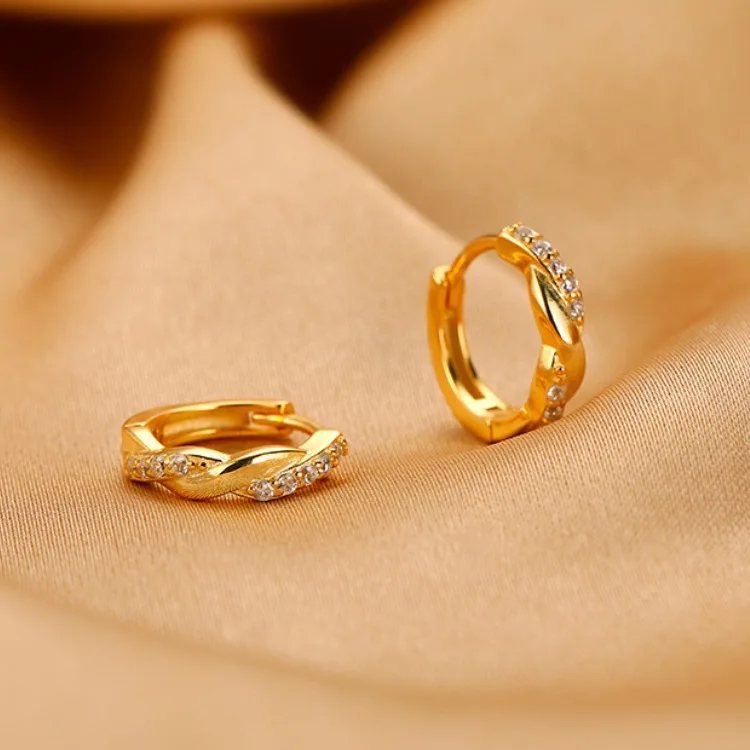 Fashion Twist Geometric Interwoven Earrings for Women