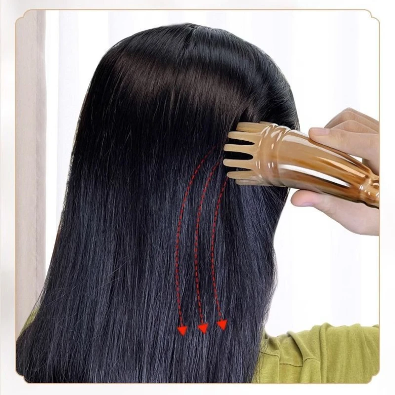 

Horn Comb Head Comb Head Treatment Special Cylinder Scraping Device Head Meridian Massage Comb