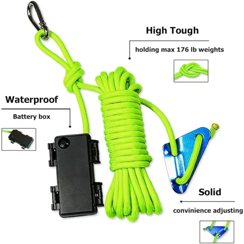 3M/5M/10M Outdoor Camping Wind Rope lampada luminosa tenda da sole tetto Anti-Trip Night Warning Atmosphere Light antivento Rope Light