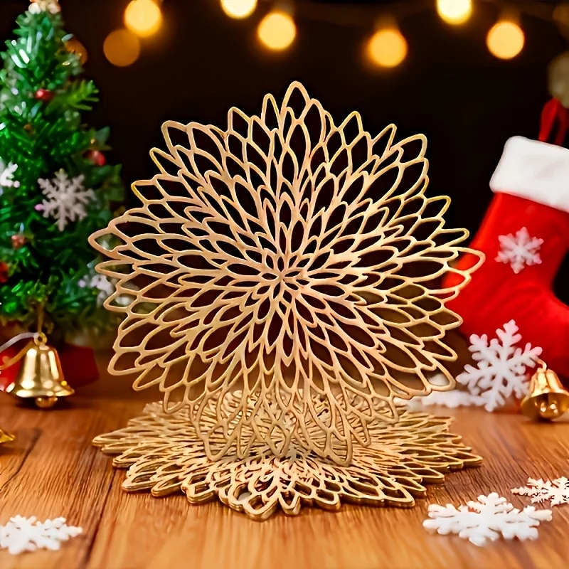 8Pcs Set of Light Luxury Style Placemats, Suitable for All Round Dining Tables to Create an Exquisite Dining Atmosphere.