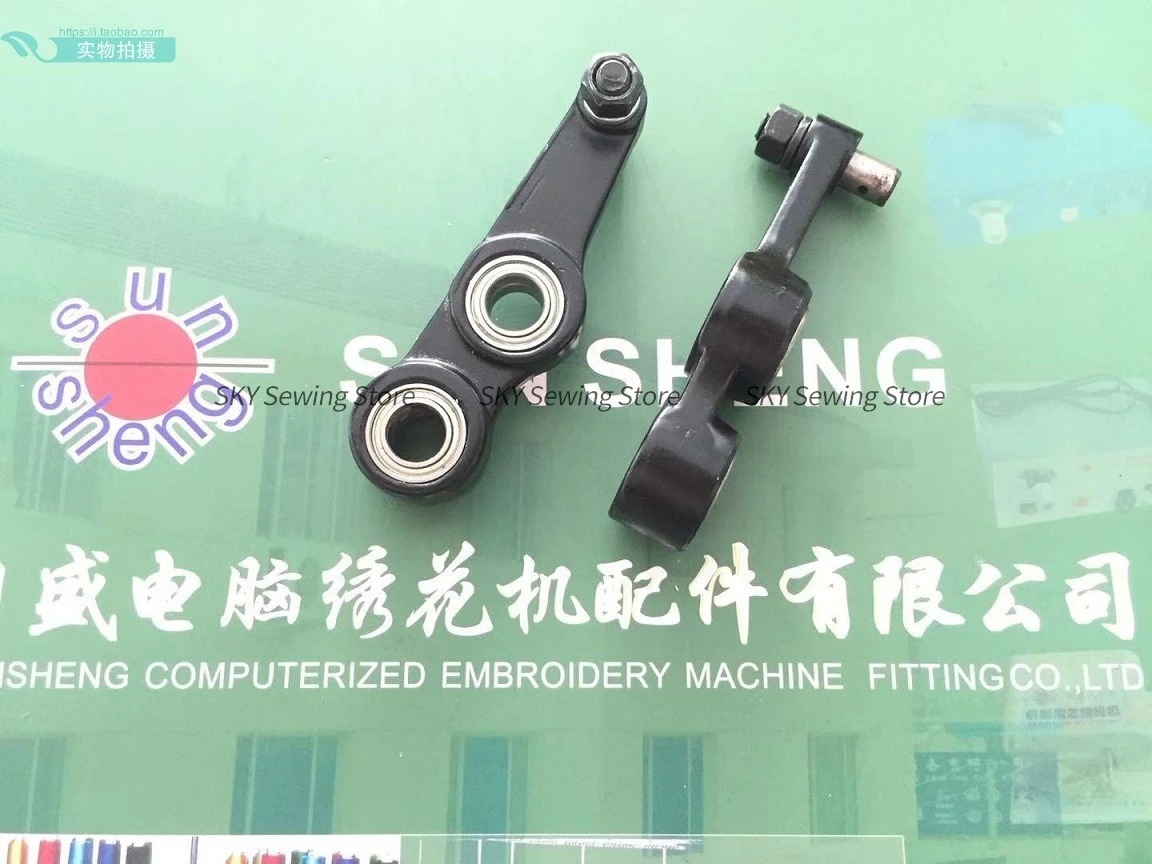 Computer Embroidery Machine Accessories Tajima High Speed Machine Eccentric Three-Eye Connecting Rod with 5 Bearings Silver Arm