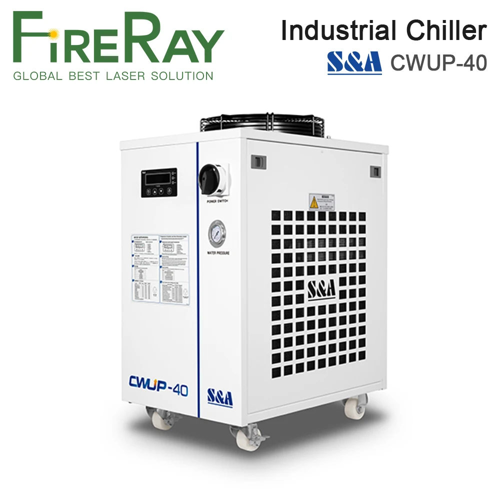 

FireRay S&A Ultrafast Precision Laser Process Water Chiller CWUP-40 220V 50Hz 60Hz ±0.1°C Stability Modbus-485 Communication