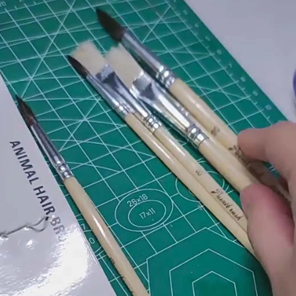 12pcs Easy To Clean Soft Fiber Paint Brush Set Plastic Lightweight Nylon Painting Pen Soft Grip Classical Hook Line Pen Writing