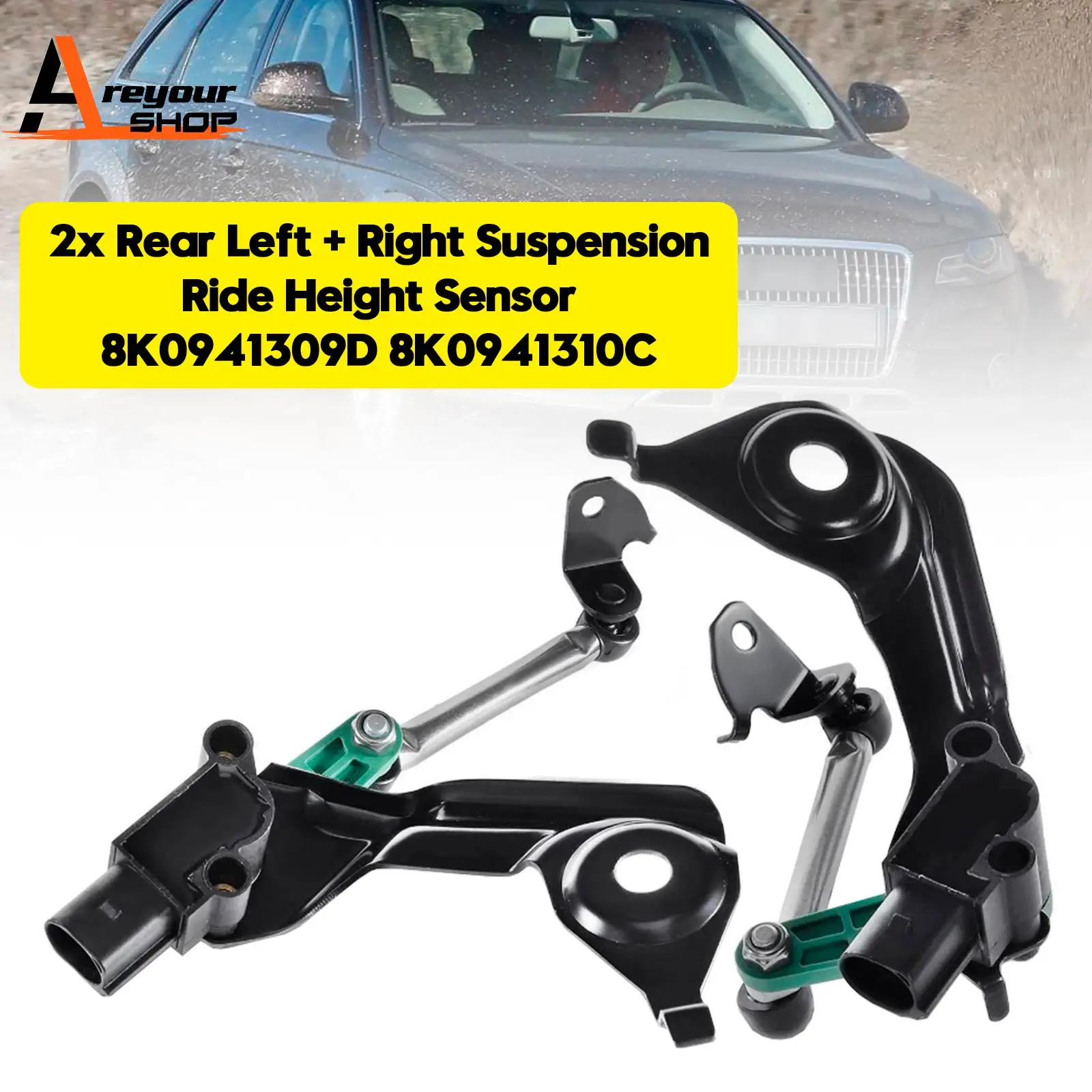 

2x Suspension Ride Height Sensor 8K0941309D 8K0941310C for Audi A4 A5 2007 2008 2009 2010 2011 2012 2013 2014 2015