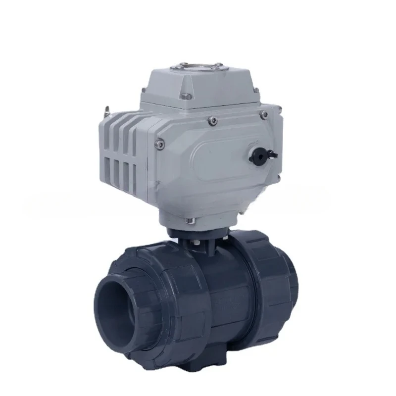 For  KPL-Q961 DN15-DN100 Motorized UPVC Ball Valve True-union Connection Electric Valve