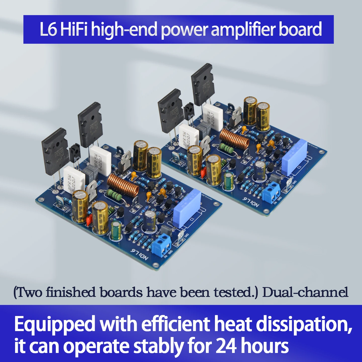 Ysaio L6Hifi Audiophile-Grade Power Amplifier Board Class A/B Audio Amplifier Finished Board