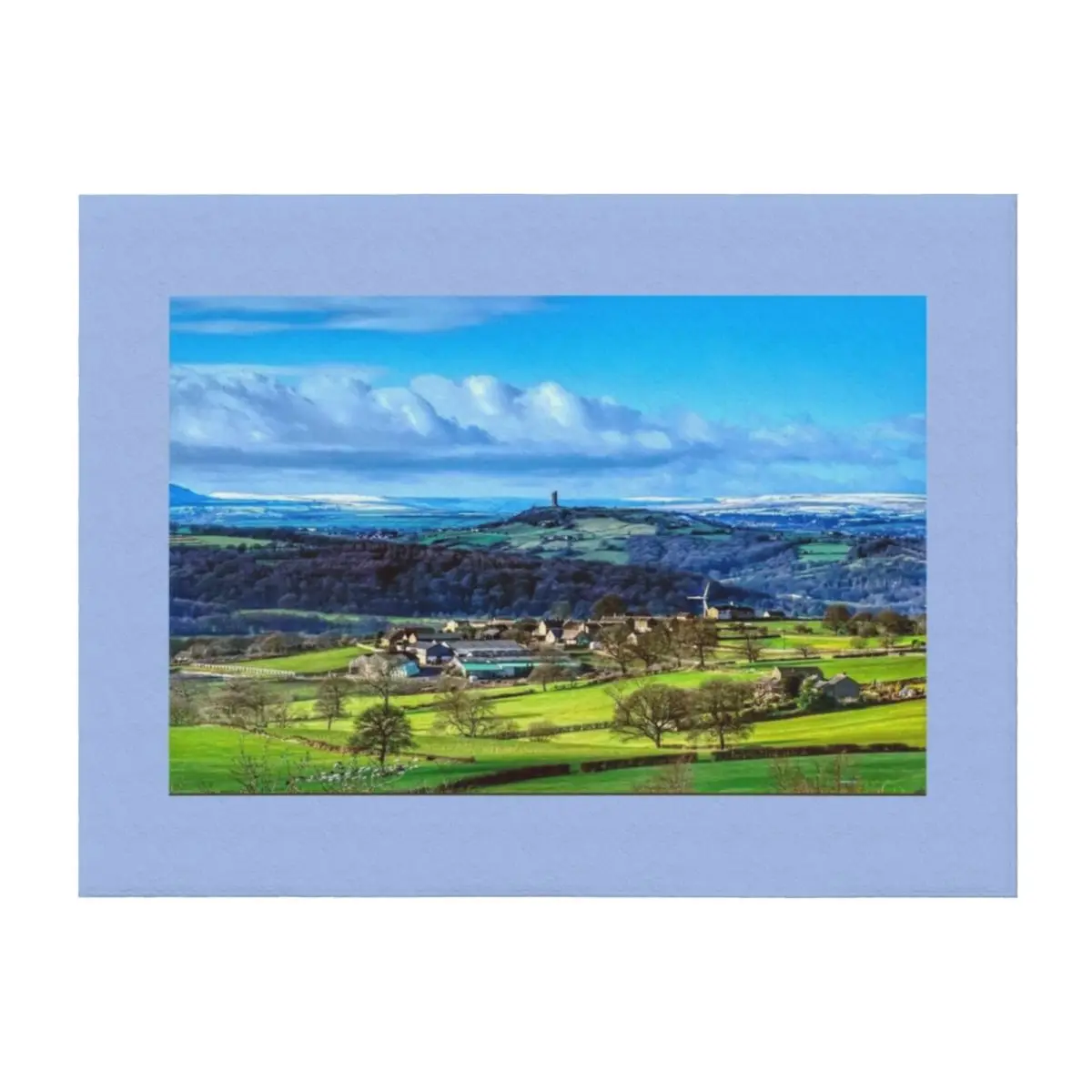 

Castle Hill Landscape Throw Blanket Flannels decorative bed plaid Warm Blankets