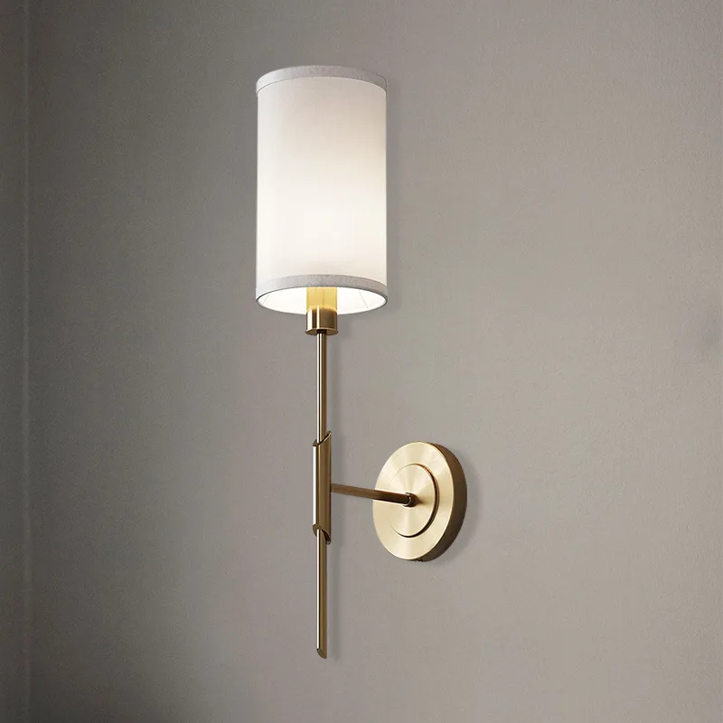 

Postmodern Minimalist Fabric Wall Lamps Living Room Bedroom Headboard Background Corridor Study Designer Creative Sconces Lights