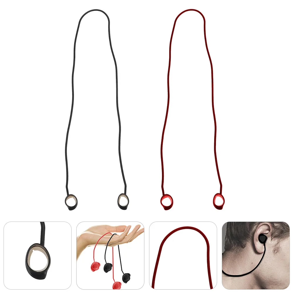 2Pcs Premium Flexible Earphone Anti-Lost Leash Strap for Wireless Earbuds Jogging Gym Workout Comfortable
