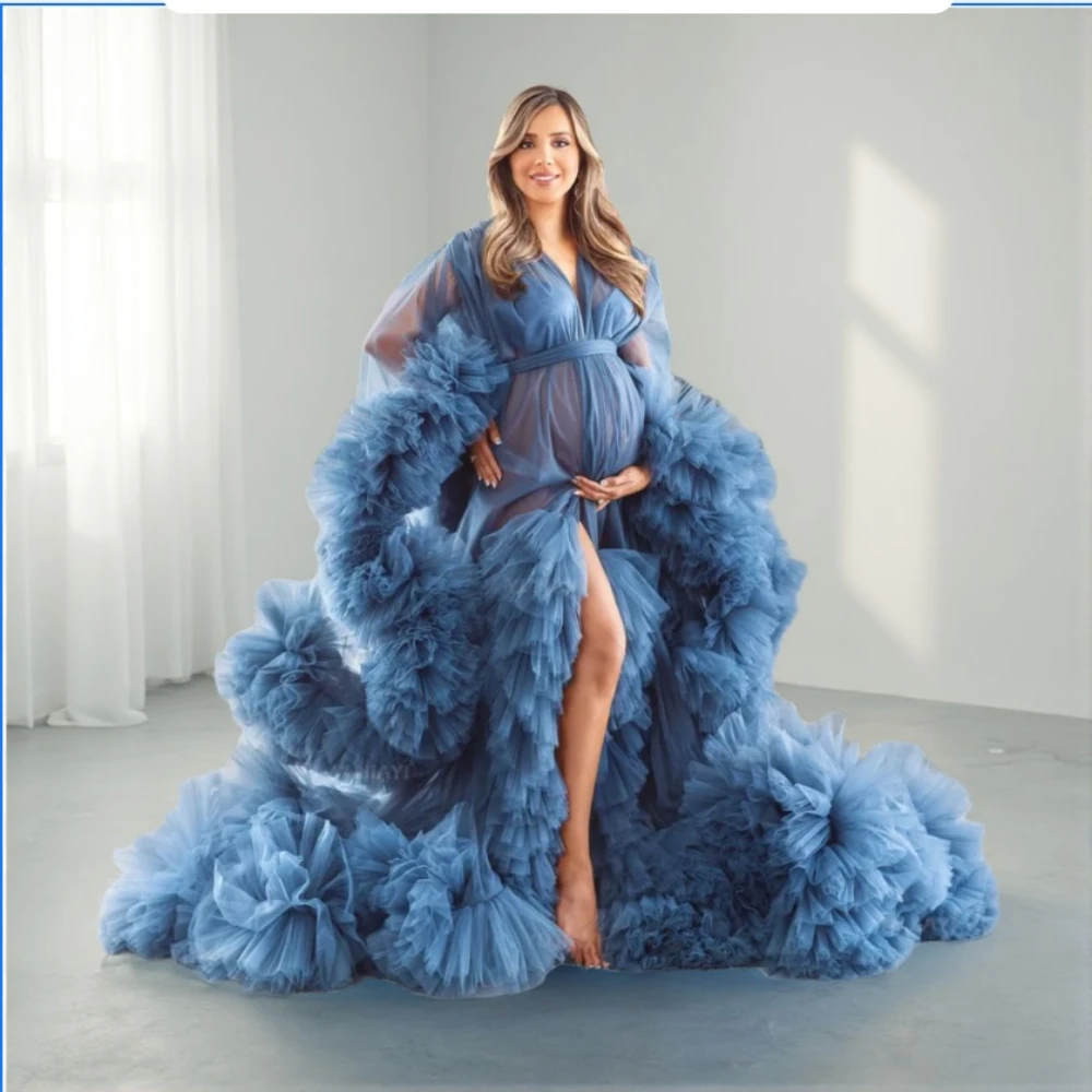 

Пышное женское платье для выпускного вечера, индивидуальный пошив, для фотосессии беременных, для вечеринки в честь рождения ребенка, для невесты, ночная сорочка, с дополнительными оборками, на заказ