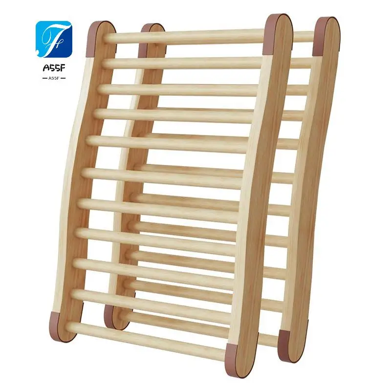 

A55F-2 Pack Спинка для сауны Аксессуары для сауны, спинка для сауны, деревянные спинки для сауны Нескользящие и эргономичные S-образные формы