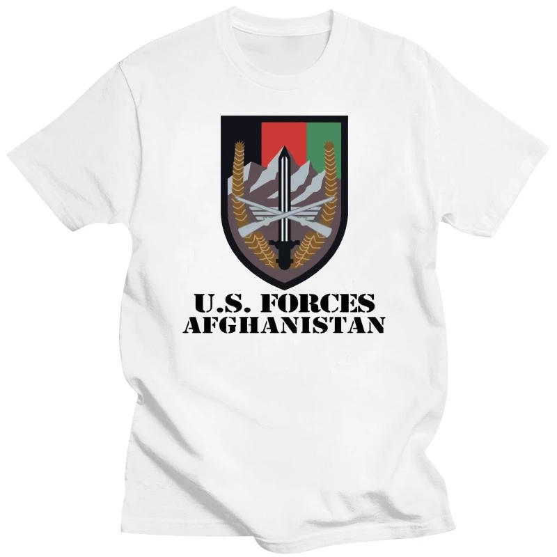 Army US Forces Afghanistan Full Color Veteran Tops Tee T Shirt Gyms Fitness Tops T-Shirt