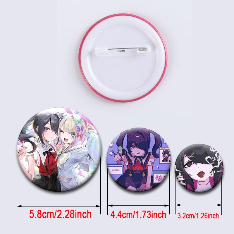Needy Streamer Overload Brooches for Backpack Anime Figure Rain Lapel Pins Cartoon Cosplay Badge Accessories Clothes Decoration