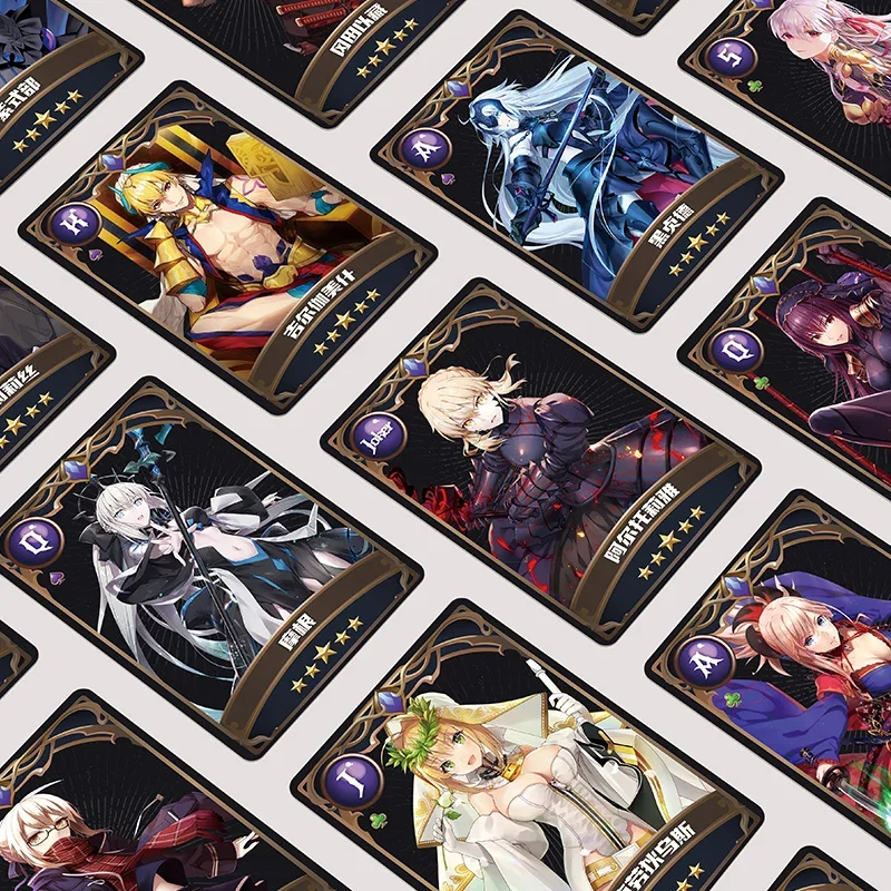 Fate/Fgo Joan of Arc Gilgamesh Saber Bronzing Card Two-dimensional Game Poker Cards Games Family Toy Cards