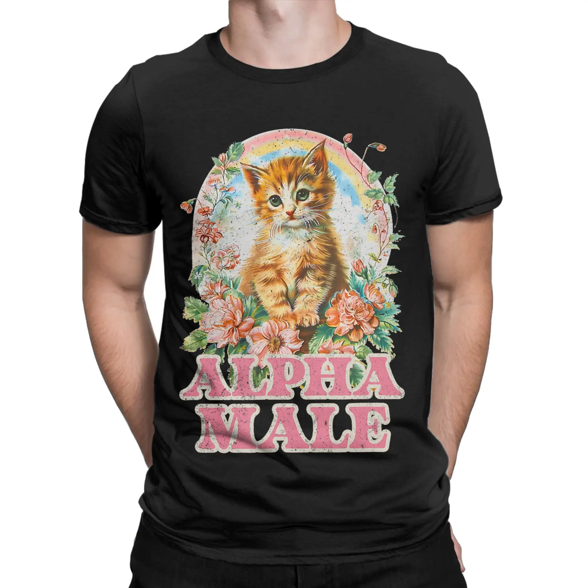 Alpha Male T-Shirt for Men  Humorous Cotton Tees Crew Neck Short Sleeve T Shirt Gift Idea Tops