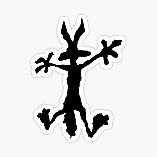 ذئب هو ثقب 5 قطعة ملصقات للطفل الوفير الكرتون مضحك زجاجات مياه خلفية الأمتعة ديكورات المنزل نافذة غرفة المعيشة #1