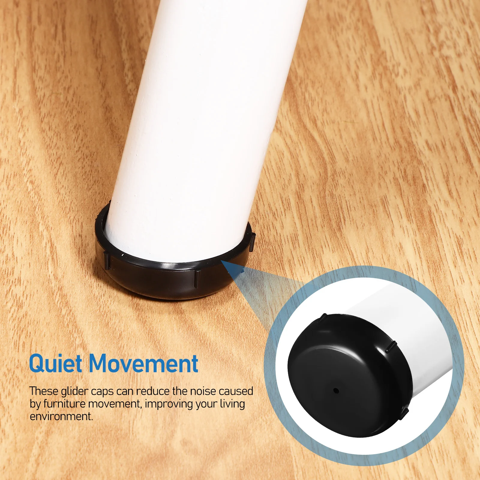 

48pcs Furniture Foot Pads Low Profile Glide Caps For Carpet Hardwood Floors Furniture Leg Gliders Quiet Moving Sliders Chairs