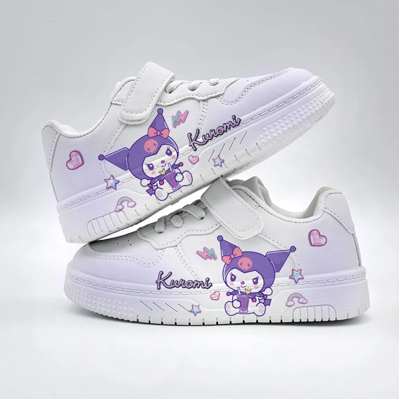 

Новая детская милая повседневная обувь Kuromi с героями мультфильмов, мягкая спортивная обувь в подарок, размер ЕС 26-35