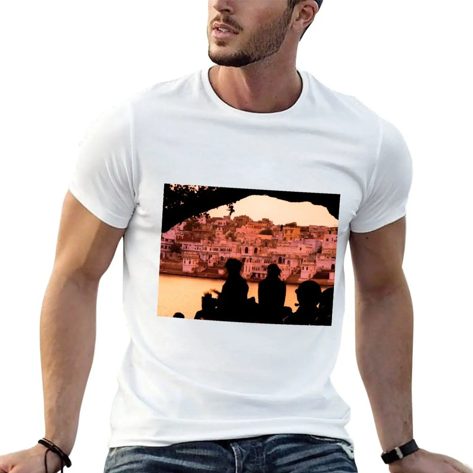 Pushkar Lake T-Shirt aesthetic clothes oversizeds Men's t shirts