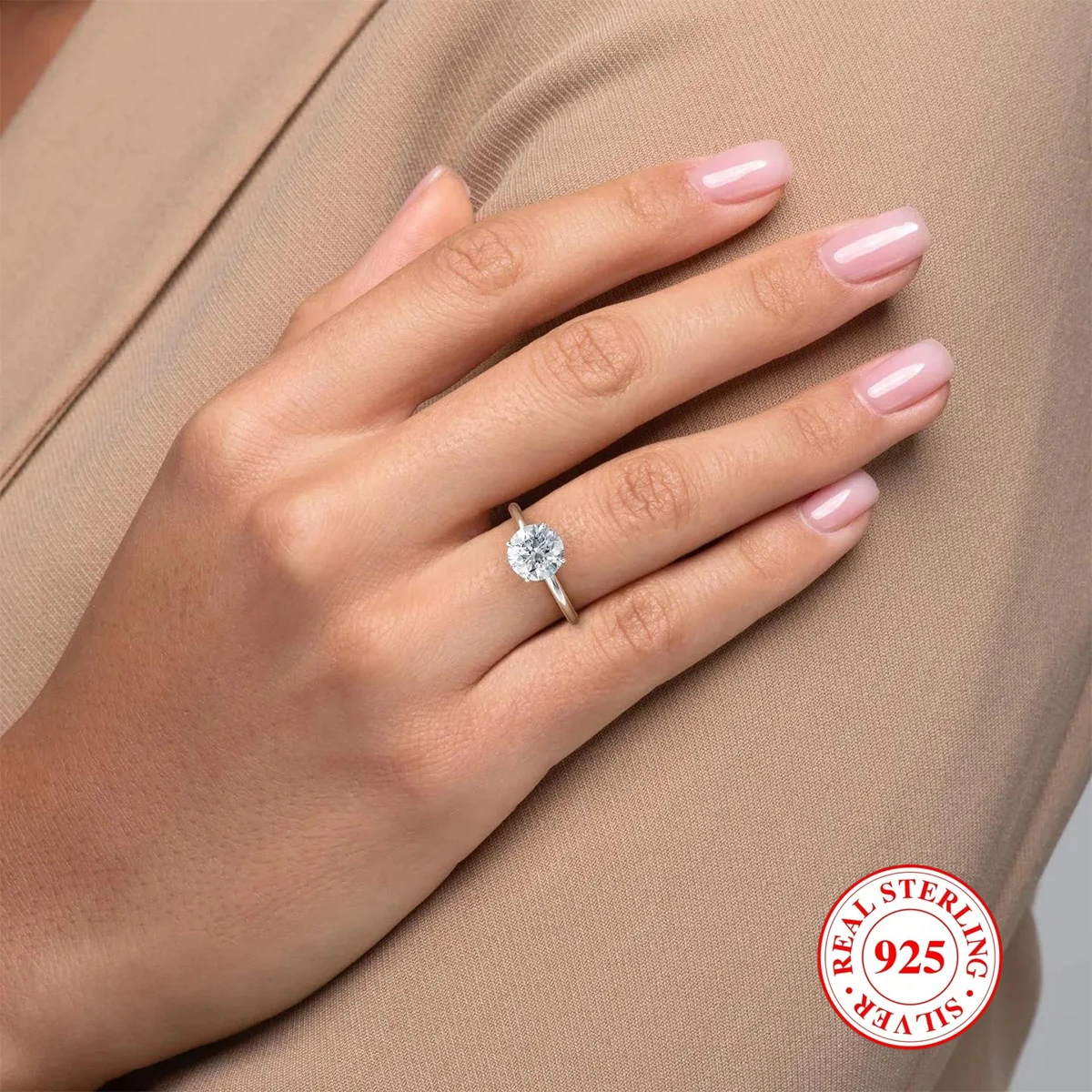 

1 шт. роскошное кольцо из стерлингового серебра 925 пробы с муассанитом 2 карата, женское модное бутиковое кольцо в подарок