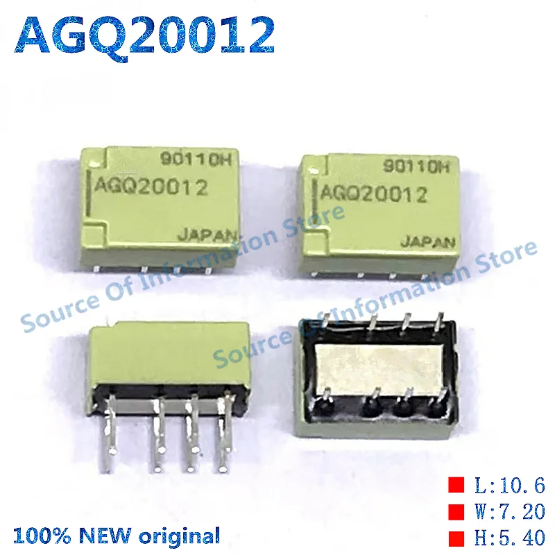 

5Pcs AGQ20012 12VDC 1A 8PIN DIP Signal Relay 100% New Electronic Component for Electrical Engineering