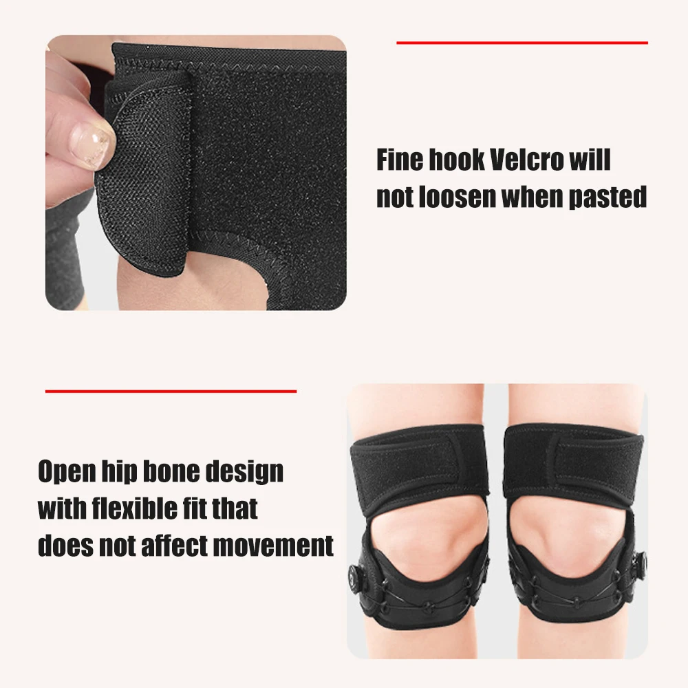 WEFITON 1 Stück Verstellbare Kniestütze mit Drehknopf - Patella-Sehnen-Stabilisator zur Schmerzlinderung beim Laufen, Sport & Kniebeugen, Damen M – Detail 6