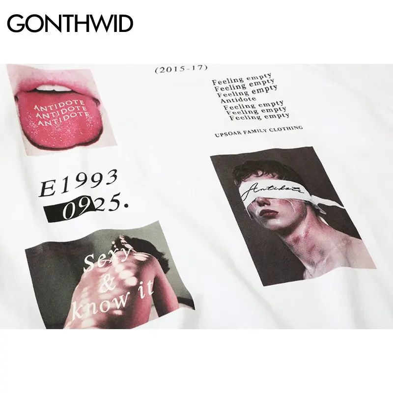 GONTHWID Creative Funny Print Short Sleeve Tees Shirts Streetwear Men Women Hip Hop Harajuku Casual Cotton Tshirts Male Fashion