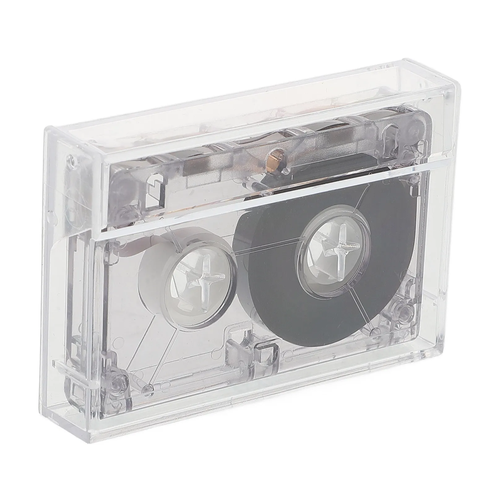 

Blank Cassette Tape 60 Minutes Mini Empty Recordable DIY Handcraft Accessory Retro Style Wall Decor Plastic Case