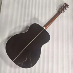 OM Folk Guitar, solid sikta spruce vintage finishing 28EC style acoustic guitar with pickups