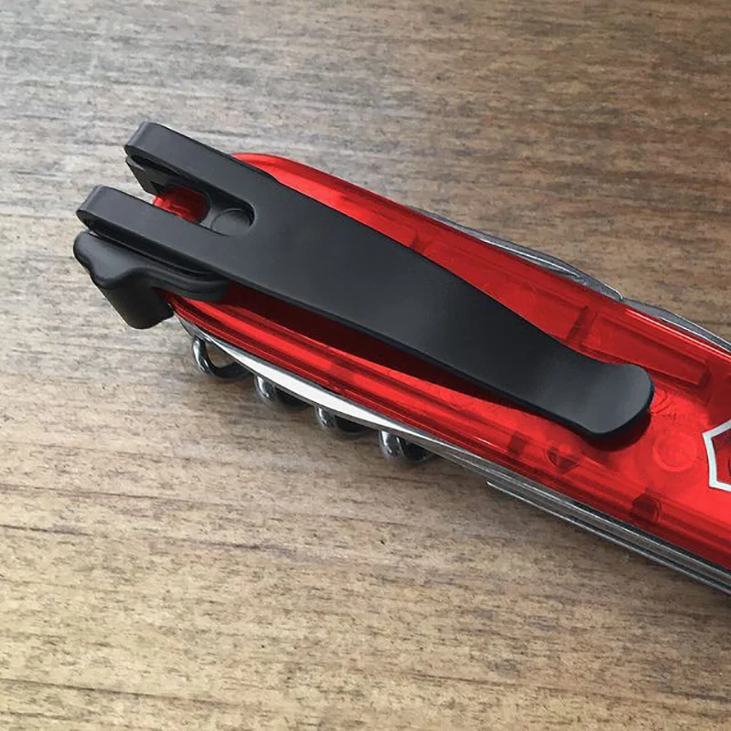 CNC 6-Farben Edelstahl-Material mit Schraubmesser, Taschenclip und Rückenklemme für 91MM Victorinox Schweizer Taschenmesser Ersatzteil – Detail 4