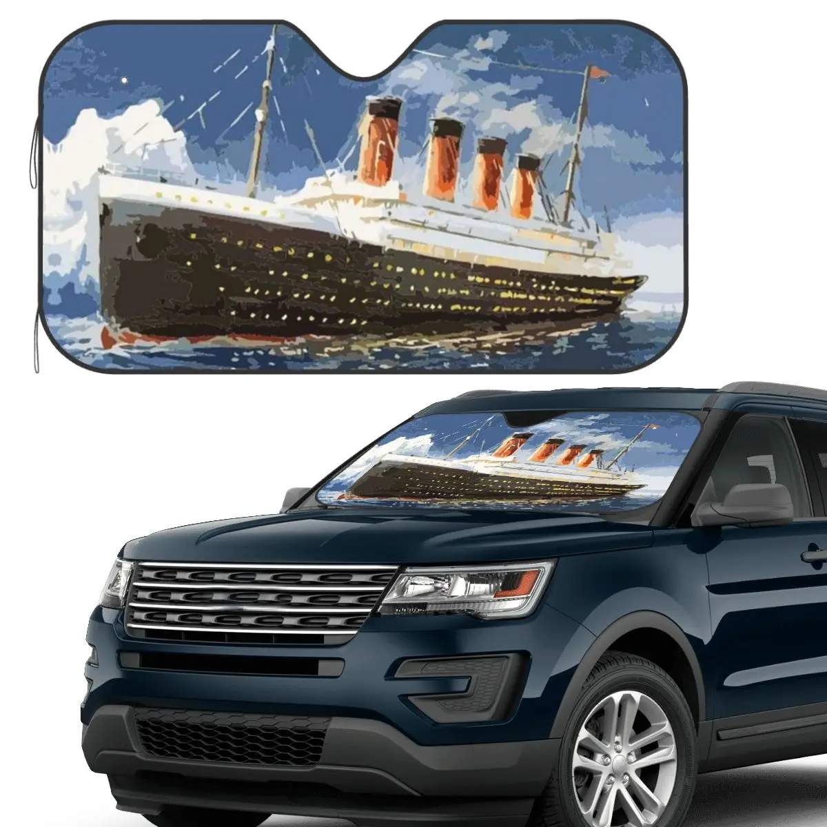 

The Most Popular Ship Of All Times, Titanic. Sunshade Windscreen Car Front Windshield Window Sun Visor Accessories Covers