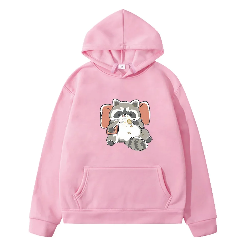 Kawaii Animals Little Raccoon Printed Sweatshirts Cartoon Long Sleeve Kids Hoodies Boys Girls Teens Pullovers Manga Streetwear