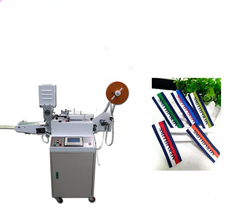 Super speed full automatic hot cold cutting stain ribbon ultrasonic label cutting and folding machine