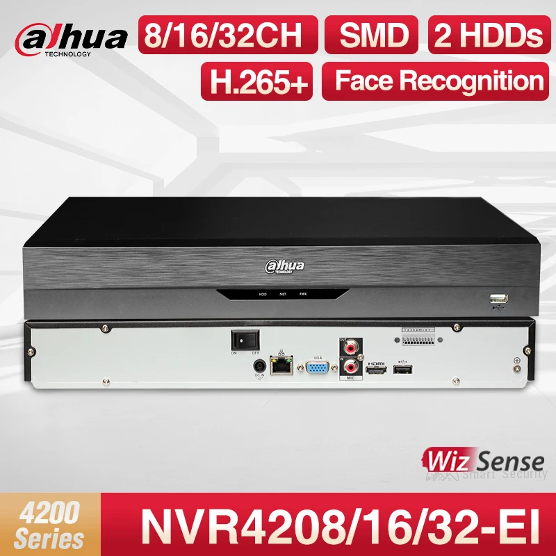 Dahua Wizsense 8/16/32 Channels 2 HDDs Network Video Recorder Imou Camera System NVR4208-EI NVR4216-EI NVR4232-EI Replace 4KS2/L