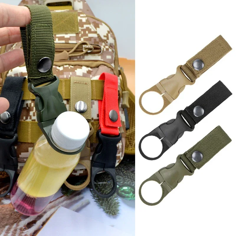 Outdoor Water Bottle Buckle Holder Tool Portable Webbing Carabiner Belt Backpack Hanger Clip Clasp for Water Bottle Carabiner