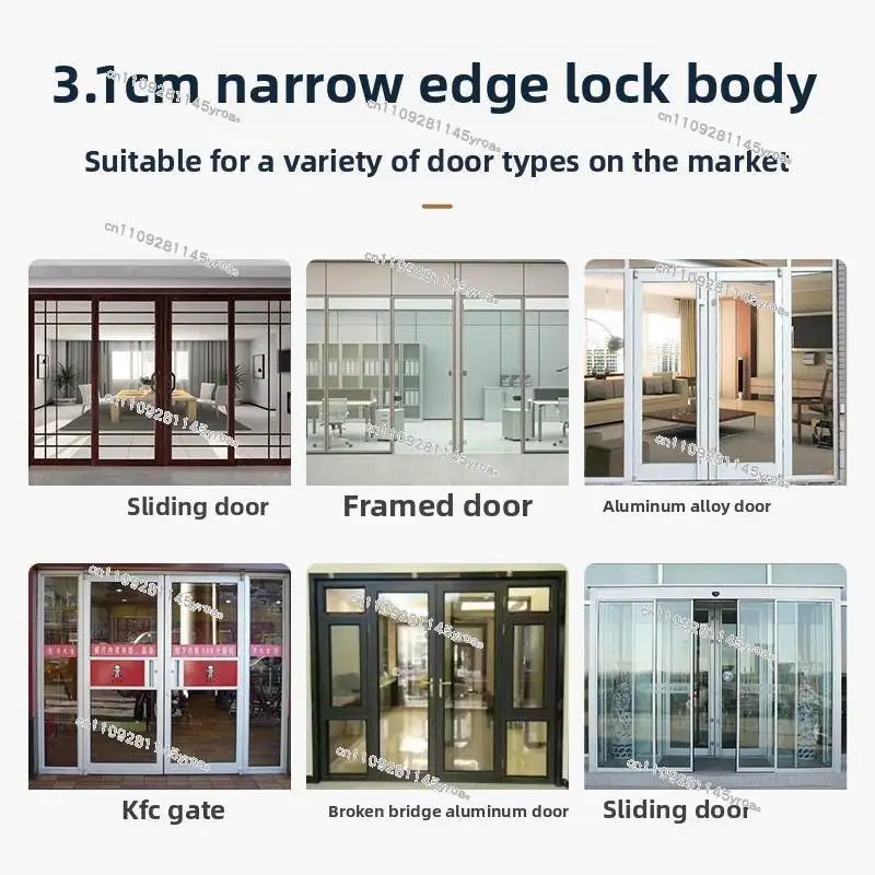 Fingerprint Lock Sliding Gate Narrow Edge Sliding Door App Waterproof Outdoor Password Smart Electronic Lock