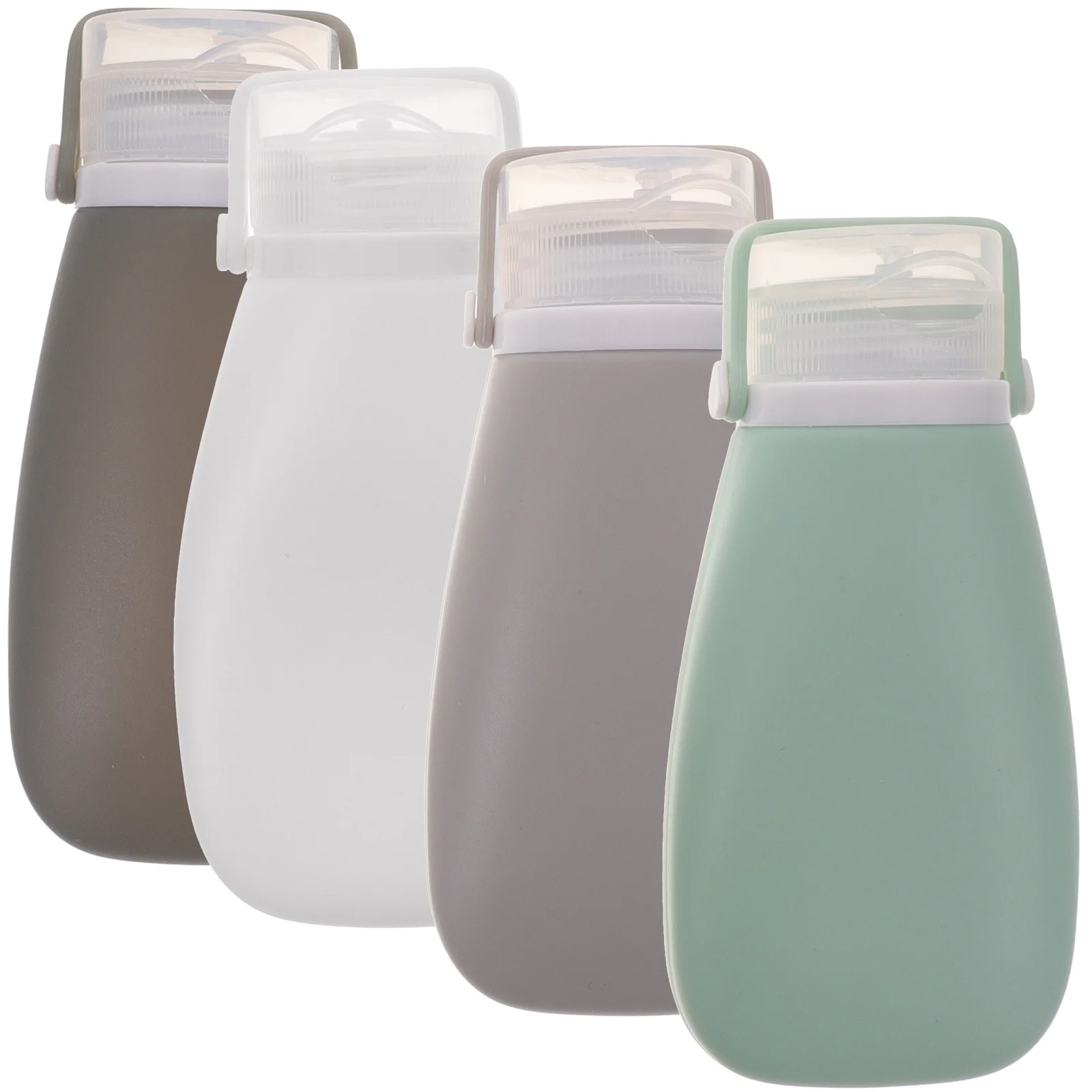 

4Pcs Leakproof Silicone Travel Bottles Small Refillable Lotion Shampoo Containers Portable Travel Toiletries
