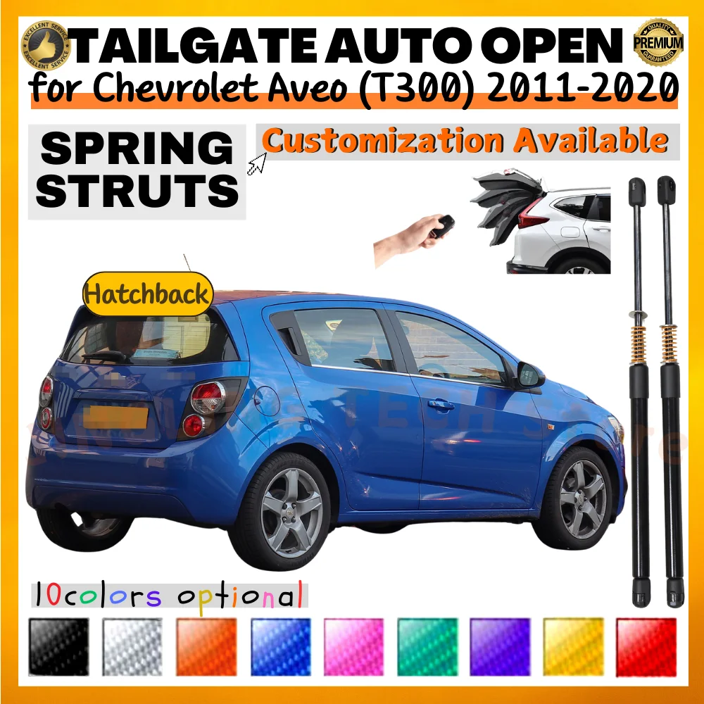 

Qty(2) Trunk Struts with Spring for Chevrolet Aveo (T300) Hatchback 2011-2020 Rear Tailgate Boot Lift Supports Shock Absorbers