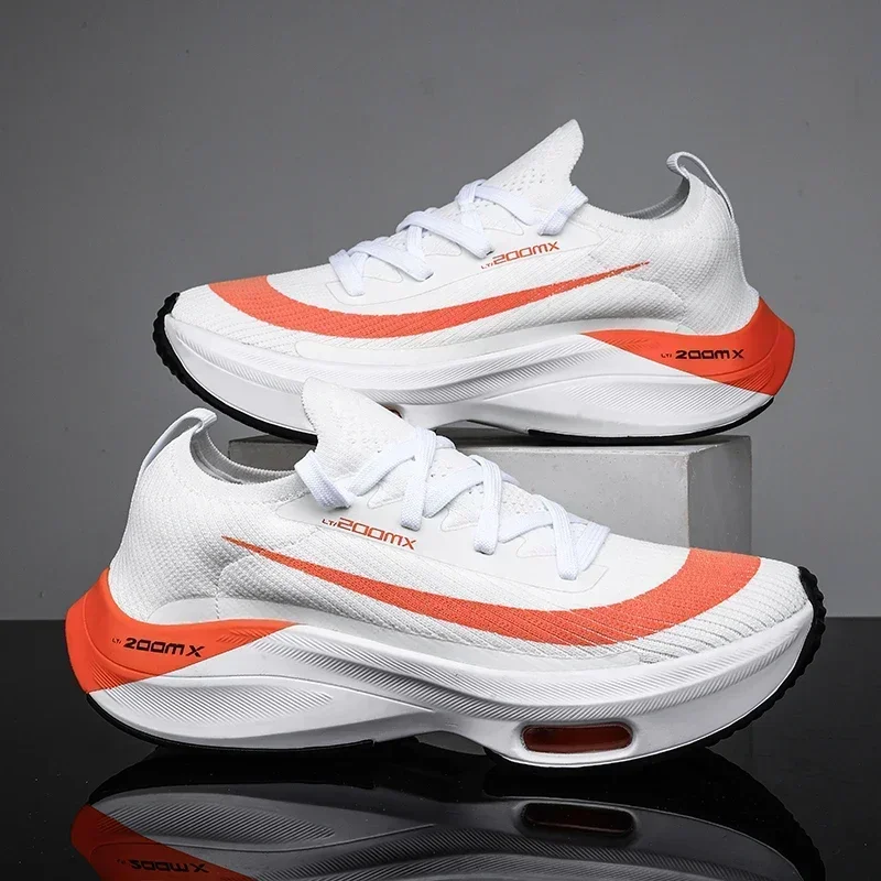 Running Shoes Woman Trainer Race Breathable Couple Tenis Shose Unisex Sneakers Fashion Men Sneakers Lace Up Round Toe Cushioning